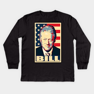 Bill Clinton America Pop Art Kids Long Sleeve T-Shirt